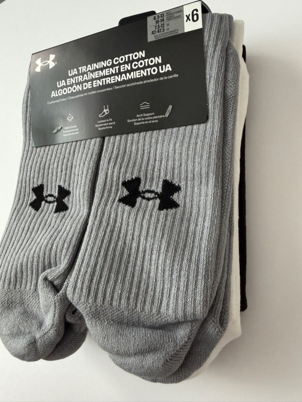 Under Armour 6-Pack Cushioned Crew Men’s or Women’s Socks NWT